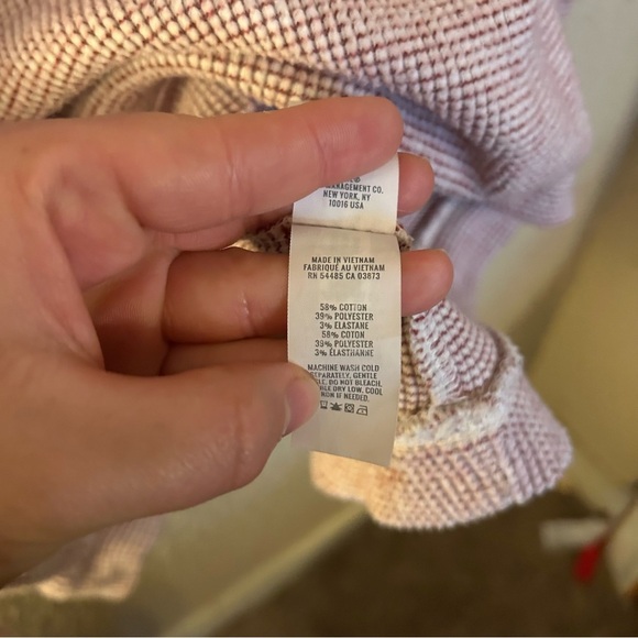 Aerie Women's Large Maroon Soft Oversized Sweatshirt Size XL Waffle Knit Fall - Picture 11 of 12